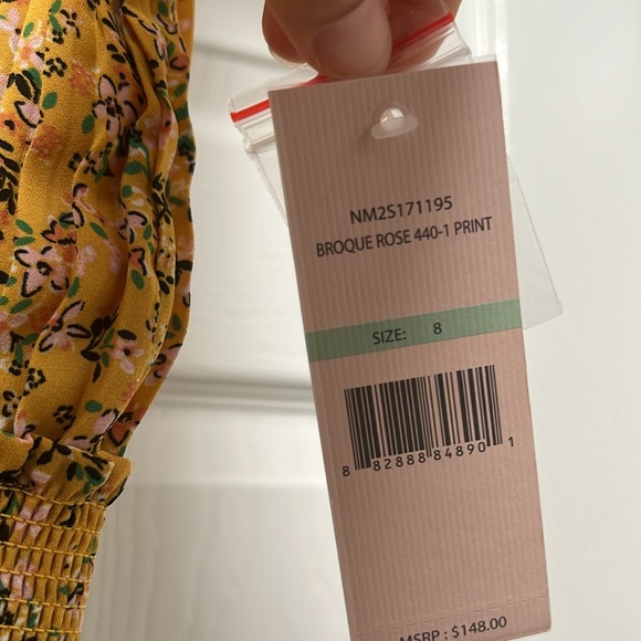 NANETTE LEPORE WOMEN DRESS SIZE 8 FLORAL COLOR SLEEVELESS pleated broque rose - Picture 6 of 7